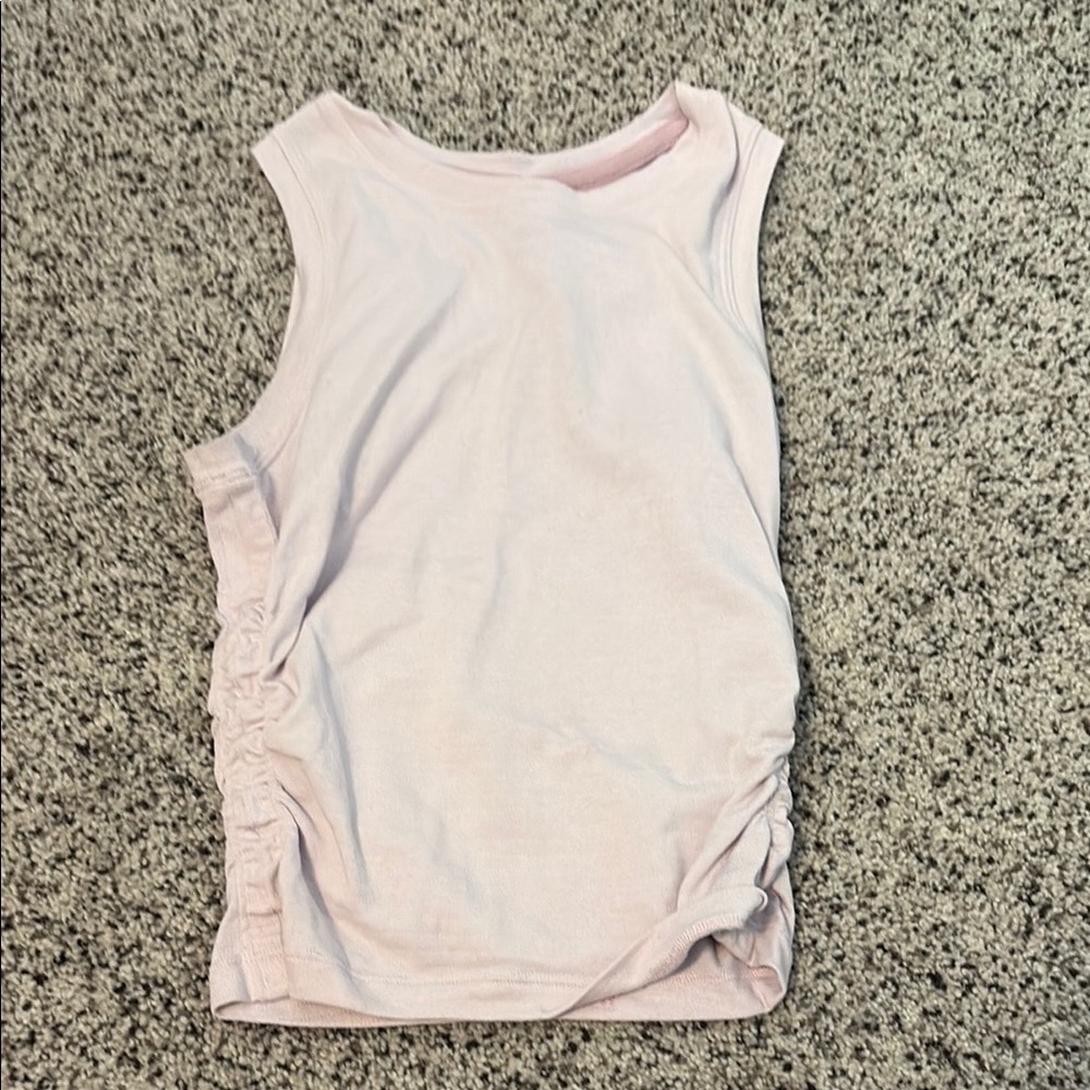 Pink Sleeveless Ruched Top lululemon workout top